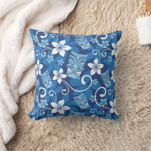LUAU TIKI PATTERN (HELDERBLAUW) SIERKUSSEN