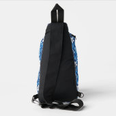 LUAU TIKI PATTERN (HELDERBLAUW) SLING BAG (Achterkant)