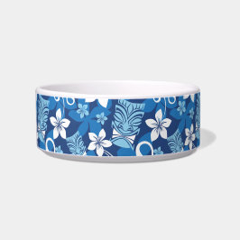 LUAU TIKI PATTERN (HELDERBLAUW) VOERBAKJE
