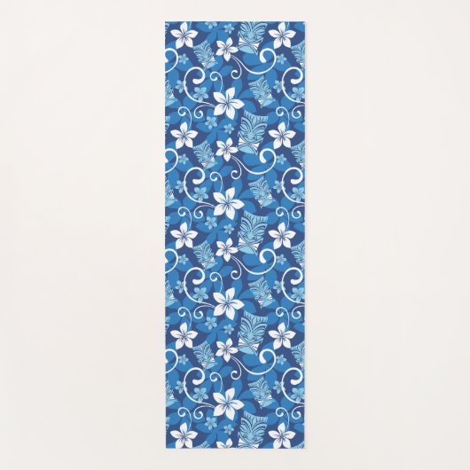 LUAU TIKI PATTERN (HELDERBLAUW) YOGAMAT (Voorkant)