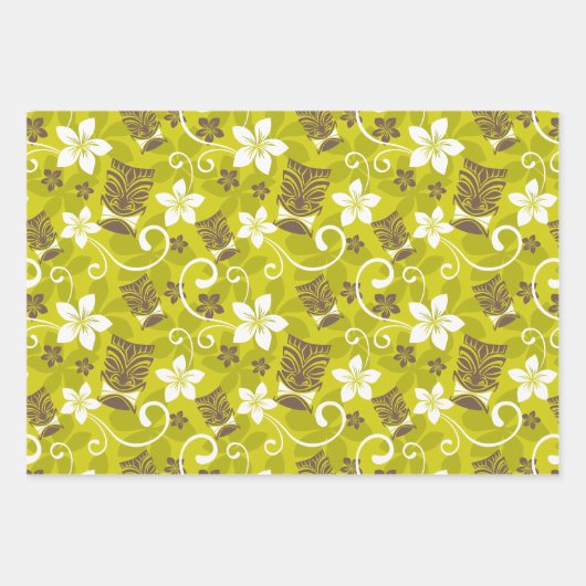 LUAU TIKI PATTERN INPAKPAPIER VEL (Voorkant 3)