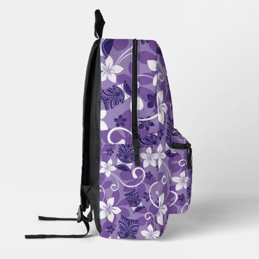 LUAU TIKI PATTERN (PAARSE) BEDRUKTE RUGZAK (Links)