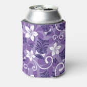 LUAU TIKI PATTERN (PAARSE) BLIKJESKOELER (Blikje Achterkant)