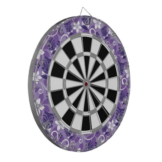 LUAU TIKI PATTERN (PAARSE) DARTBORD (Voorkant Links)
