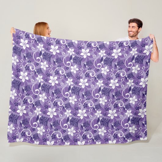 LUAU TIKI PATTERN (PAARSE) FLEECE DEKEN (In situ)