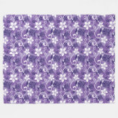 LUAU TIKI PATTERN (PAARSE) FLEECE DEKEN (Voorkant (Horizontaal))