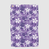 LUAU TIKI PATTERN (PAARSE) GOLFHANDDOEK (Voorkant)