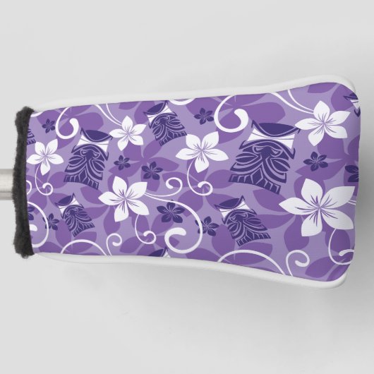 LUAU TIKI PATTERN (PAARSE) GOLFHEADCOVER (Voorkant)