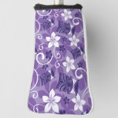 LUAU TIKI PATTERN (PAARSE) GOLFHEADCOVER (Draai 90)