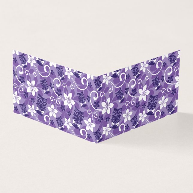 LUAU TIKI PATTERN (PAARSE) KAART (Buitenkant)