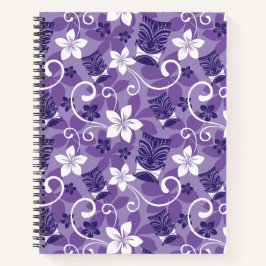 LUAU TIKI PATTERN (PAARSE) NOTITIEBOEK