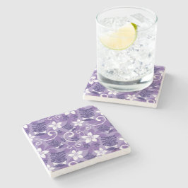 LUAU TIKI PATTERN (PAARSE) STENEN ONDERZETTER