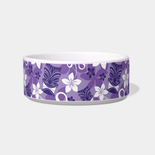 LUAU TIKI PATTERN (PAARSE) VOERBAKJE