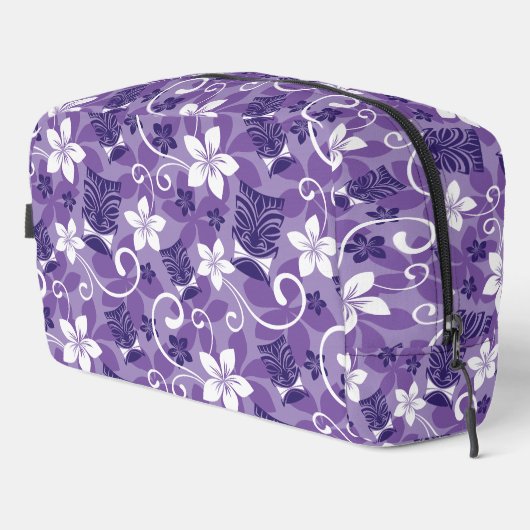 LUAU TIKI PATTERN (PURPLE) DOPP KIT TOILETTASJE (Rechterhoek)