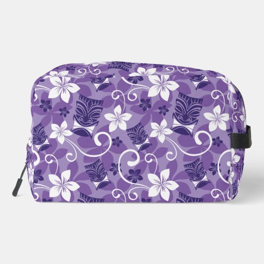 LUAU TIKI PATTERN (PURPLE) DOPP KIT TOILETTASJE (Achterkant)