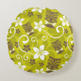 LUAU TIKI PATTERN ROND KUSSEN