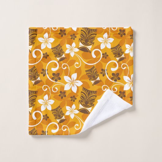 LUAU TIKI PATTERN (SINAASAPPEL) BAD HANDDOEK (Wasdoekje)