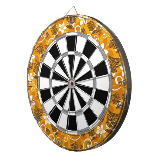 LUAU TIKI PATTERN (SINAASAPPEL) DARTBORD (Voorkant Rechts)