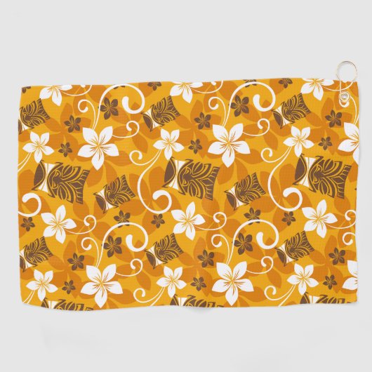 LUAU TIKI PATTERN (SINAASAPPEL) GOLFHANDDOEK (Horizontaal)
