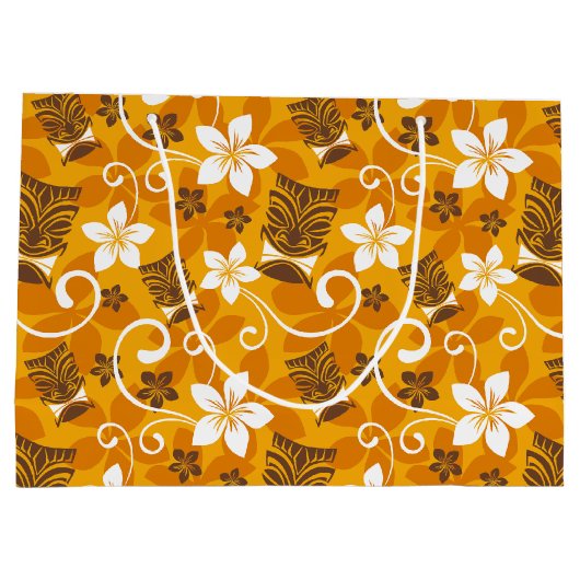 LUAU TIKI PATTERN (SINAASAPPEL) GROOT CADEAUZAKJE (Achterkant)