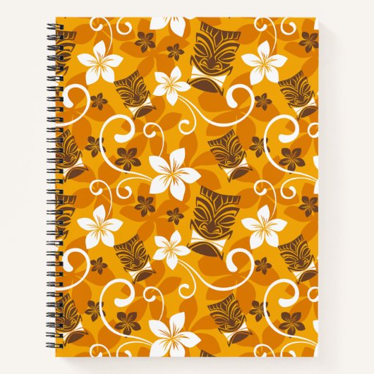 LUAU TIKI PATTERN (SINAASAPPEL) NOTITIEBOEK (Voorkant)