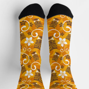 LUAU TIKI PATTERN (SINAASAPPEL) SOKKEN