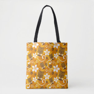LUAU TIKI PATTERN (SINAASAPPEL) TOTE BAG