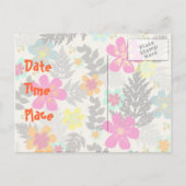 Luau Time party call briefkaart (Achterkant)