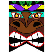 Luau Totems Bamboe Gelukkige Verjaardag Vlaggetjes (Eerste vlag)