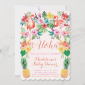 Luau Tropical Baby shower Invitation Kaart (Voorkant)