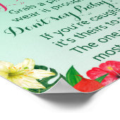 Luau Tropical Baby shower Sign. Poster (Hoek)