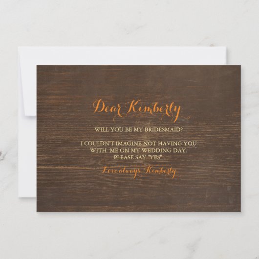 Luau Tropical Beach Lights Floral Bruidsmeisje Kaart (Achterkant)