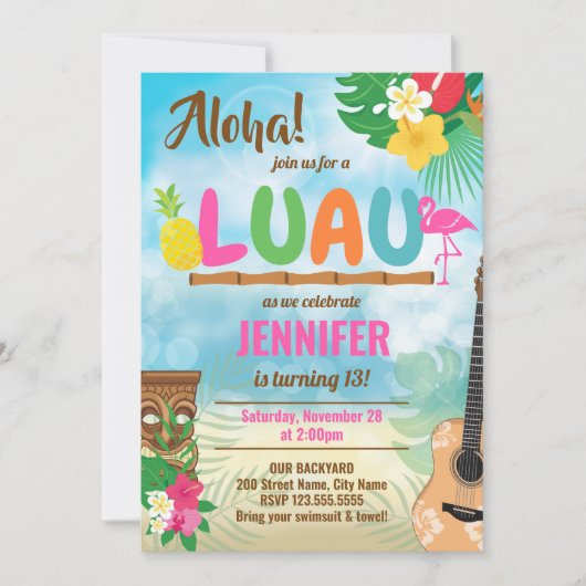 Luau Tropical Birthday Party (Voorkant)