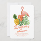 Luau Tropical Birthday Party Kaart (Voorkant)