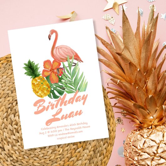 Luau Tropical Birthday Party Kaart