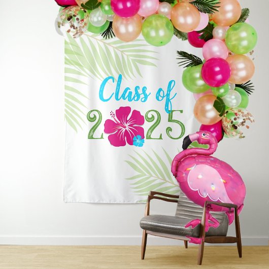 Luau Tropical Class of Year Afstuderen Achtergrond Wandkleed