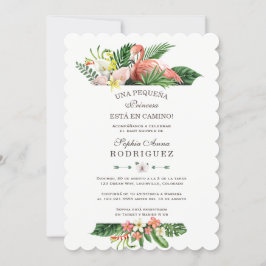 Luau Tropical Flowers Invitación de Baby shower Kaart