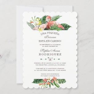 Luau Tropical Flowers Invitación de Baby shower Kaart