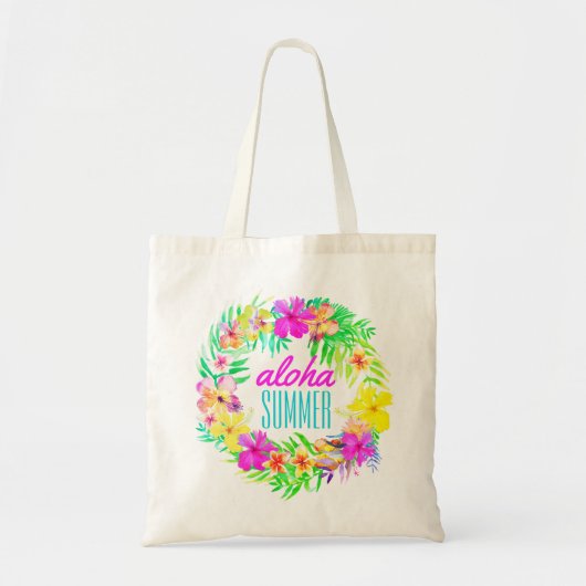 Luau Tropical Hawaiian Aloha Summer Tote Bag (Voorkant)