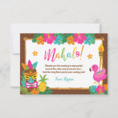 Luau Tropical Hawaiian Bedankkaart (Voorkant)