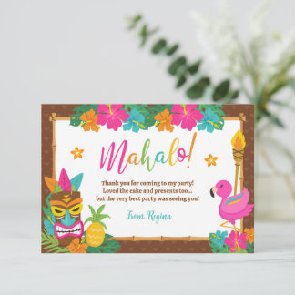 Luau Tropical Hawaiian Bedankkaart
