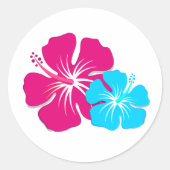 Luau Tropical Hibiscus Envelope Seal Stickers (Voorkant)
