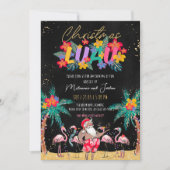 Luau Tropical Kerstparty Invitation Card Kaart (Voorkant)