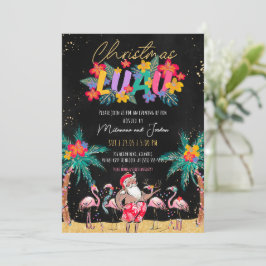 Luau Tropical Kerstparty Invitation Card Kaart