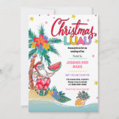 Luau Tropical Kerstparty Invitation Card Kaart (Voorkant)