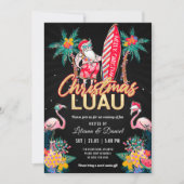 Luau Tropical Kerstparty Invitation Card Kaart (Voorkant)