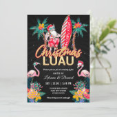 Luau Tropical Kerstparty Invitation Card Kaart (Staand voorkant)