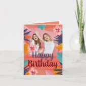 Luau Tropical Photo verjaardagscadeau Kaart (Voorkant)