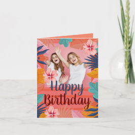 Luau Tropical Photo verjaardagscadeau Kaart