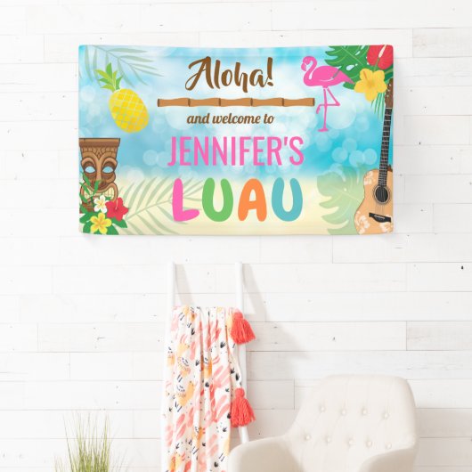 Luau Tropical Theme Spandoek (Insitu)